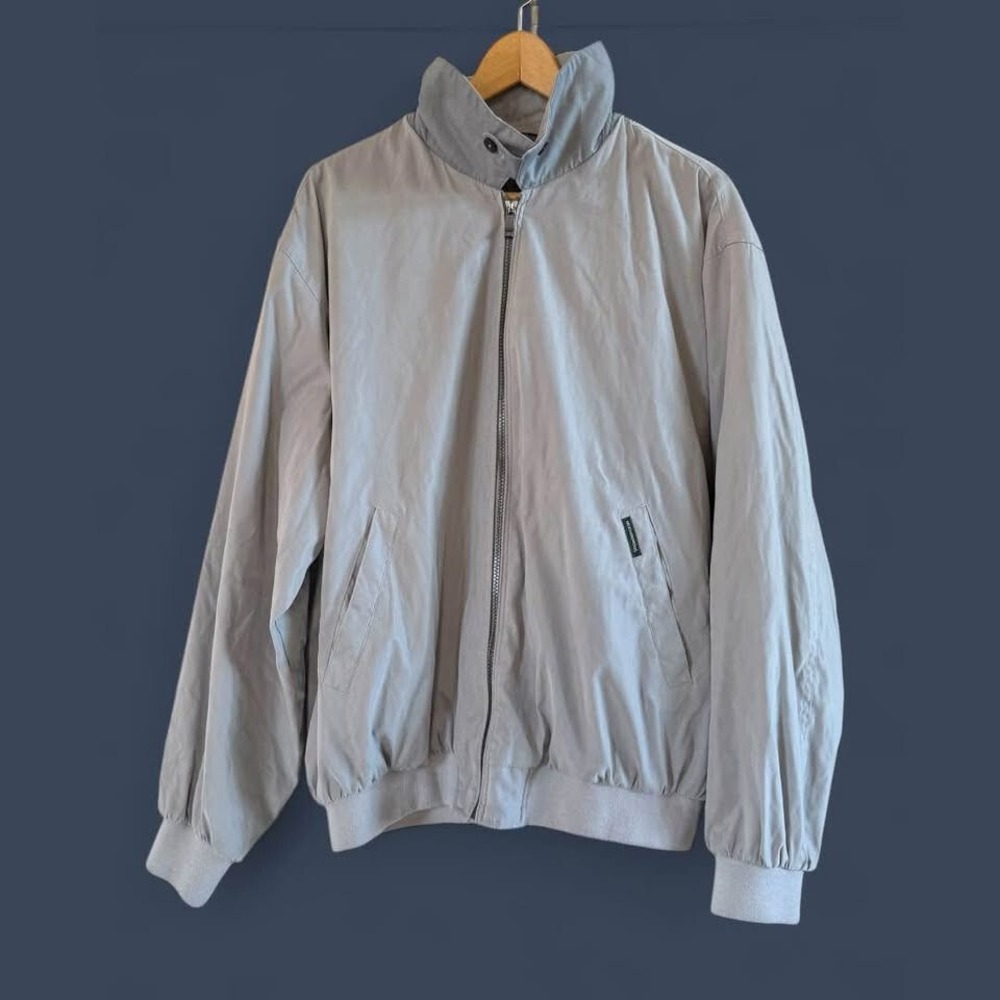 Men's Weatherproof Gray Lightweight Golf Microfiber Shell Full Zip Jacket-Size L